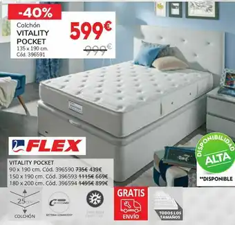 Conforama Colchones vitality pocket oferta