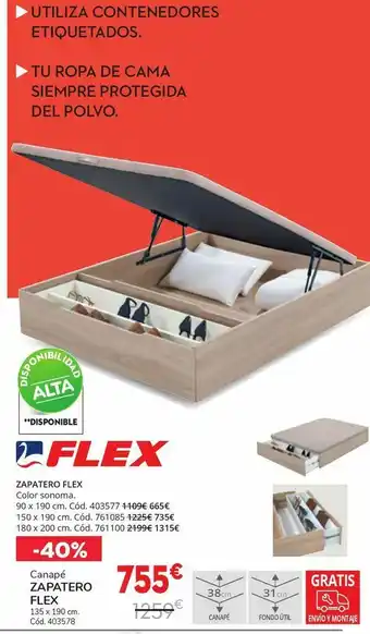 Conforama Canapés zapatero flex oferta