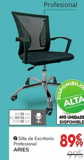 Conforama Sillas de escritorio profesional aries oferta