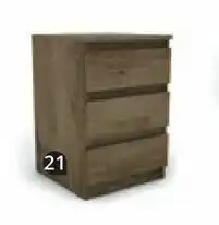 Conforama Mesita de noche 3 cajones eleganza oferta