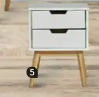 Conforama Mesita de noche 2 cajones vita oferta
