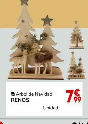 Conforama Figura madera renos /arbol surtido oferta