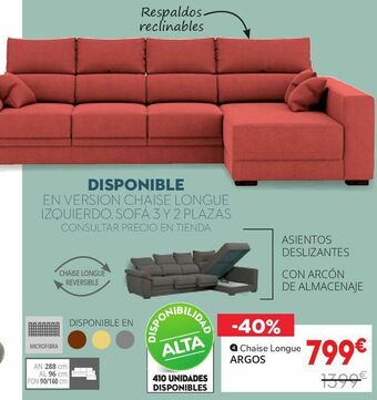 Conforama Chaise longue argos oferta