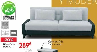 Conforama Sofá cama denver oferta