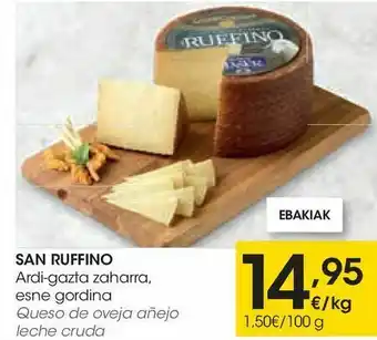 Eroski Queso de oveja añejo leche cruda oferta