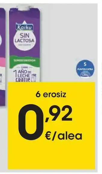 Eroski Leche entera, semi y desnatada, botella oferta