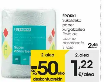 Eroski Rollo de cocina absorbente oferta