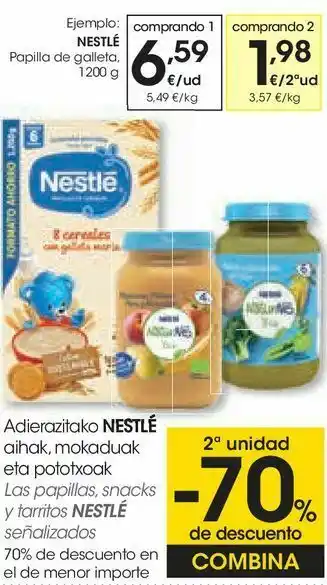 Eroski Papillas de galleta nestlé oferta