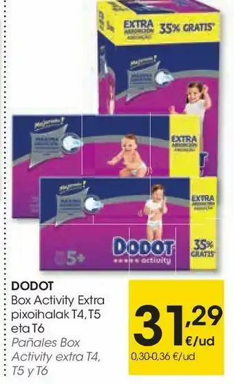 Eroski Pañales box activity dodot oferta