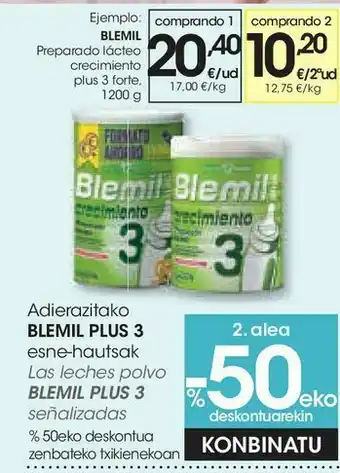 Eroski Preparado lácteo crecimiento plus 3 forte oferta
