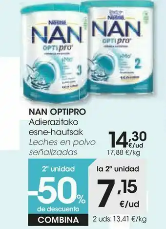 Eroski Leches en polvo señalizadas nestlé oferta