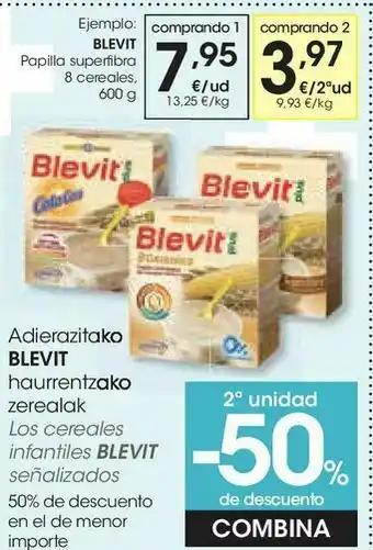 Eroski Papilla superfibra 8 cereales blevit oferta