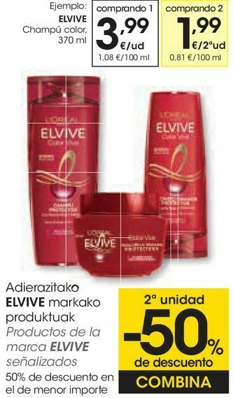 Eroski Champú color elvive oferta