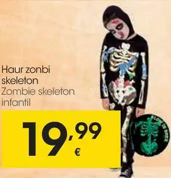 Eroski Zombie skeleton infantil oferta