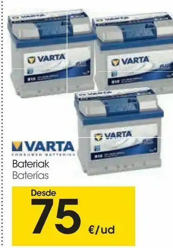 Eroski Baterías varta oferta