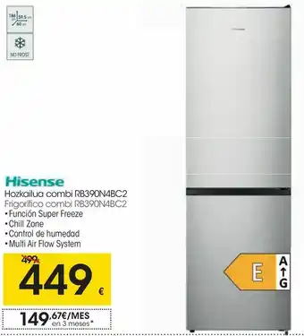 Eroski Frigorífico combi hisense oferta