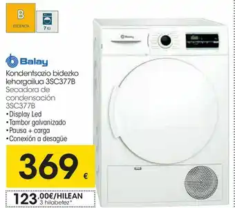 Eroski Secadora de condensación balay oferta