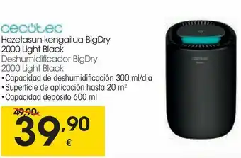 Eroski Deshumidificador cecotec oferta