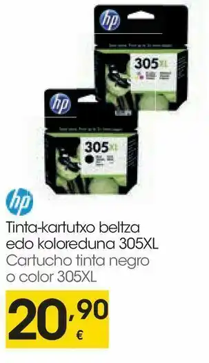 Eroski Cartuchos de tinta negro o color hp oferta