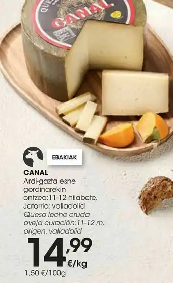 Eroski Canal queso leche cruda oveja oferta