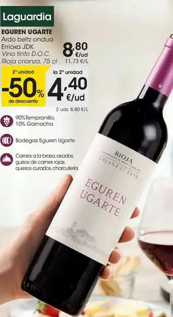Eroski Eguren ugarte vino tinto d.o.c. rioja crianza, 75 cl oferta