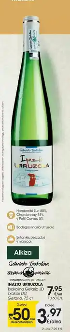 Eroski Txakoli do getaria, 75 cl oferta