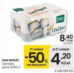 Eroski San miguel - cerveza oferta