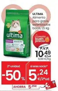 Eroski Última - alimento para gatos esterilizados bolas oferta