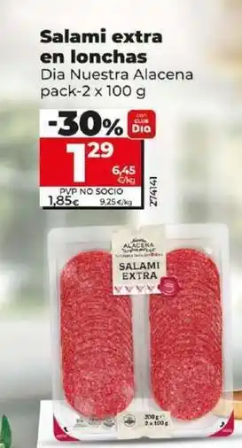 Dia Dia nuestra alacena - salami extra en lonchas oferta