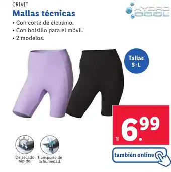 Lidl Mallas técnicas oferta