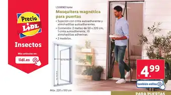 Lidl LIVARNO home Mosquitera magnética para puertas oferta