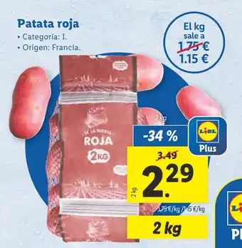 Lidl Patata roja oferta