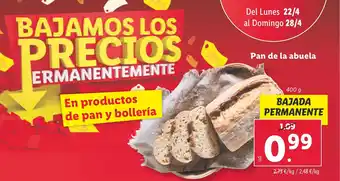 Lidl Pan de la abuela oferta