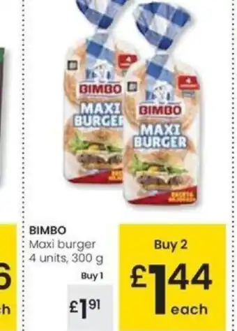 Eroski BIMBO Maxi burger oferta