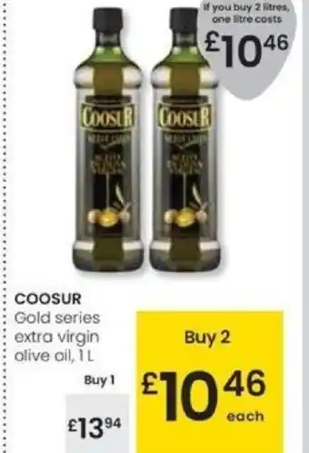 Eroski COOSUR Gold series extra virgin olive oil, 1L oferta