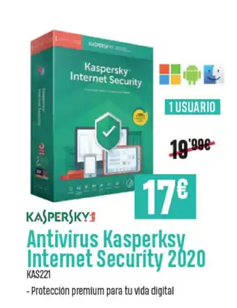App Informática Antivirus Kasperksy Internet Security 2020 oferta