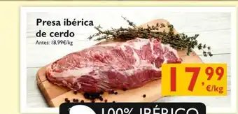 Supermercados La Despensa Presa Ibéirca De Cerdo oferta