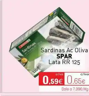 Cuevas Cash Sardinas Ac Oliva Spar oferta