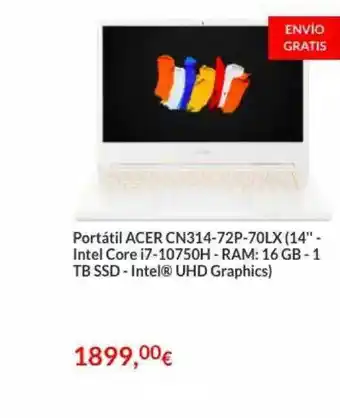 Worten Portátil Acer Cn314-72p-70lx oferta
