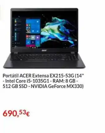 Worten Portátil Extensa Ex215-53g oferta