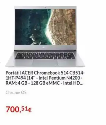 Worten Portátil Acer Chromebook 514 Cb514-1ht-p494 oferta
