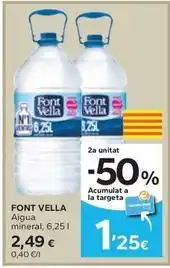 Caprabo Font vella - aigua mineral oferta