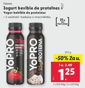 Lidl Danone - yogur bebible de proteínas oferta