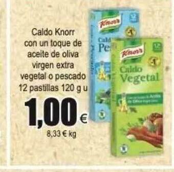 FROIZ Caldo Knorr Con Un Toque De Aceite De Oliva Virgen Extra Vegetal O Pescado oferta