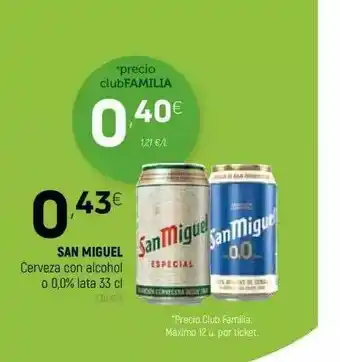 Coviran San Miguel Cerveza Con Alcohol O 0.0% 33cl oferta
