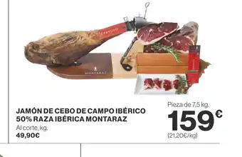 Supercor JAMÓN DE CEBO DE CAMPO IBÉRICO 50% RAZA IBÉRICA MONTARAZ oferta