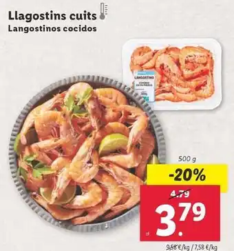 Lidl Langostinos cocidos oferta