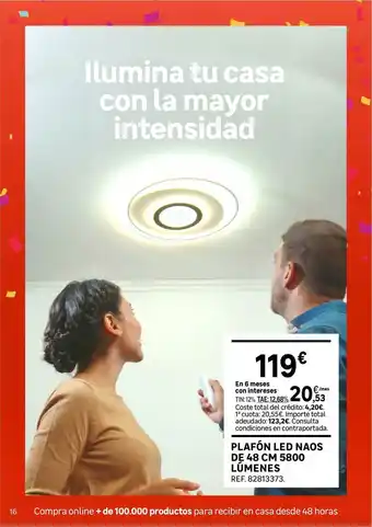 Leroy Merlin Plafón Led Naos De 48 Cm 5800 Lúmenes oferta