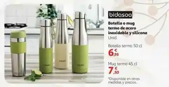 Alcampo Botella O Mug Termo De Acero Inoxidable Y Silicona Bidasoa oferta