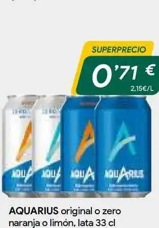 Masymas Aquarius Original O Zero Naranja O Limón 33cl oferta